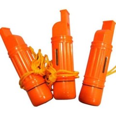 3 Compass 5 In 1 Emergency Whistle Firestarter Mirror