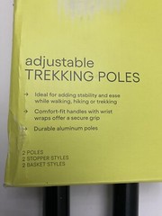 Adjustable Trekking Poles 2pack Black All in Motion Lightweight aluminium New