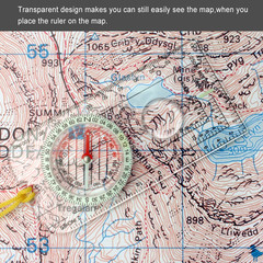 Compass Navigation Map Ruler Reading Scouting Scale Outdoor Orienteering Gear fo