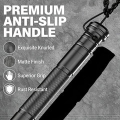 Trekking Pole Tactical Walking Stick, Multifunctional Aluminum Collapsible Survi