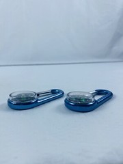 Set of 2 – Compass / Backpack Clip / Hiking /Keychain 2″+ Blue Clip On Compass