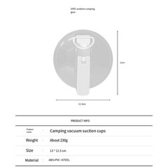 100 lbs Capacity Suction Cup Hooks Ideal for Smooth Surfaces and Tents