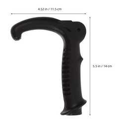 Black Plastic Hiking Stick Handle with Comfortable Grip for Outdoor Trekking Use