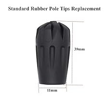 Walking Stick Tips Rubber 4pcs Trekking Pole Tips Replacement- Rubber Feet for