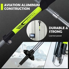 Collapsible Hiking Trekking Poles Aluminum Adjustable Foldable Walking Sticks