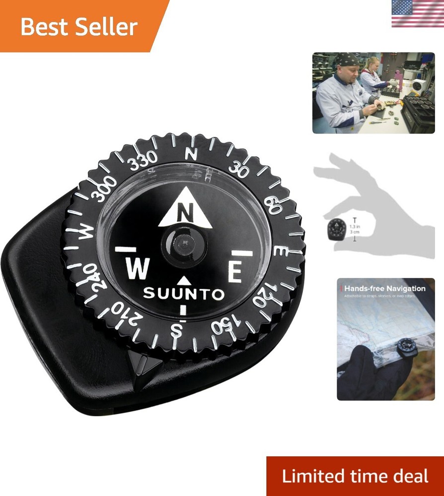 Multi-Functional Northern Hemisphere Compass with Clip Mount for Outdoor Use