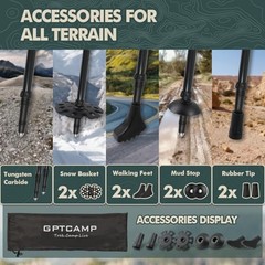 GPTCAMP Walking Sticks Collapsible Hiking Poles,Lightweight Trekking Poles