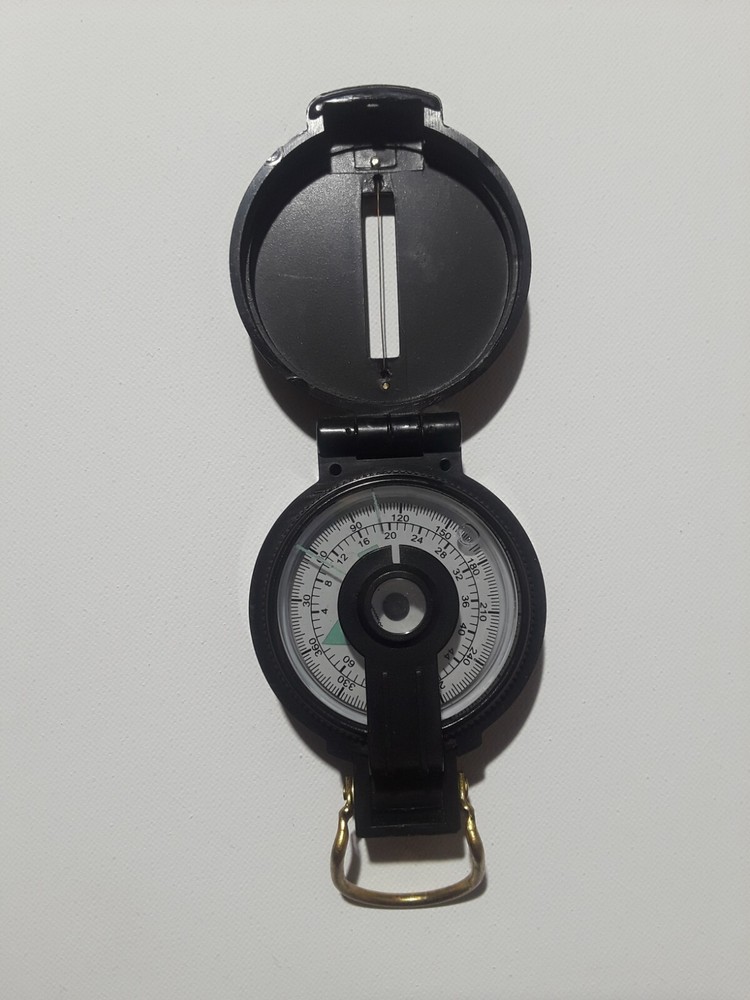 Vintage Engineer Directional Compass Lensatic Black 3″, display 1,75″