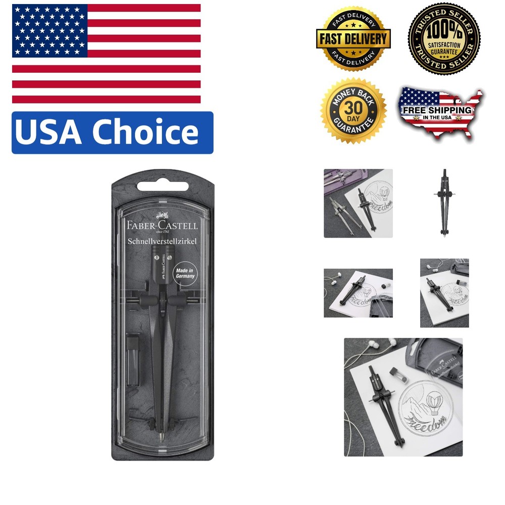 Twistable Black Stone Compass with Spare Parts – Quick-Set Precision for Ages 8+