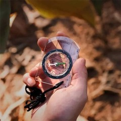 Outdoor Hiking Camping Multifunction Ruler for Compass with Protractor Tool