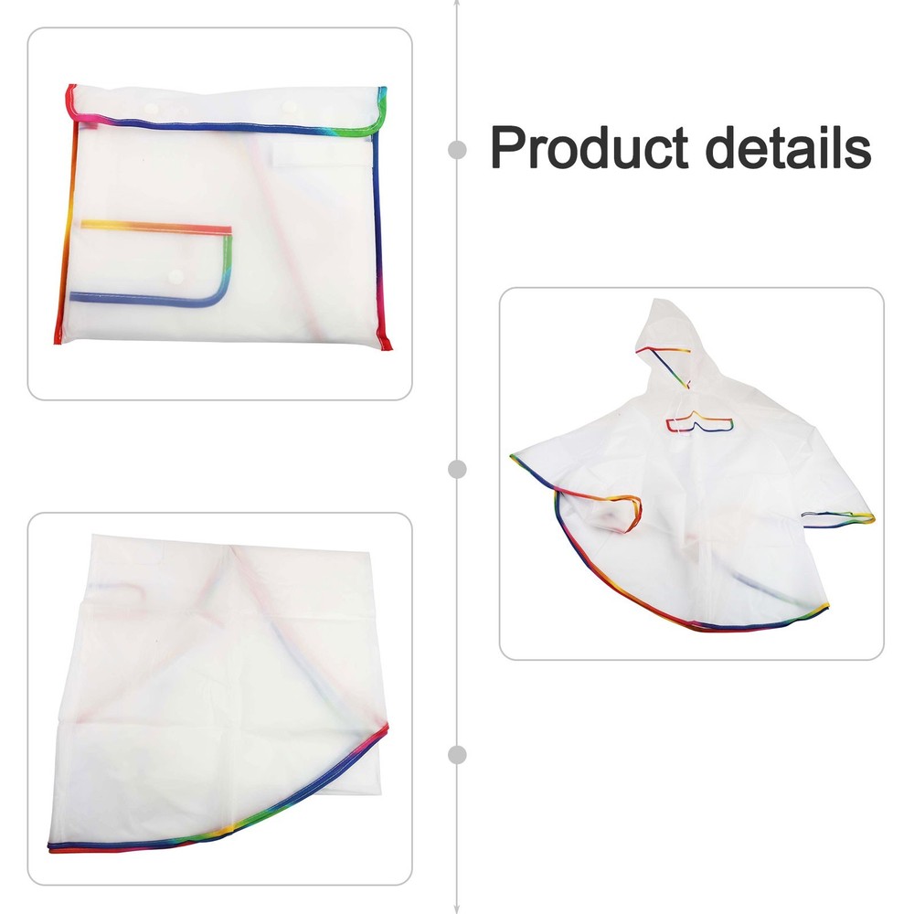 Transparent Lightweight EVA Raincoat Hooded Jacket for Hiking and Travel Use