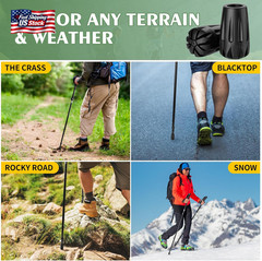 Durable Replacement Rubber Tips for Trekking Poles – Universal Anti-Slip Hiking
