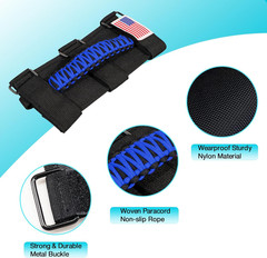 4 Pack Grab Handles Roll Bar Paracord Handgrip Handles with America Flag Pattern
