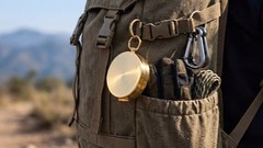 Glow in the Dark Metal Pocket Compass – Camping, Hiking, Military Navigation Too