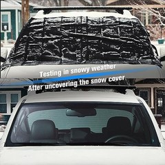 Extra Large Windshield Cover for Ice and Snow, Upgraded Thicken 71″*47″（Large)