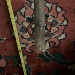 Hand Carved Natural Wood Hiking Walking Stick Cane Great Handle 35 1/2”(or Less)