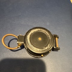 Vintage Metal Hiking Folding Compass Black Brass Easy to Read Direction Tool