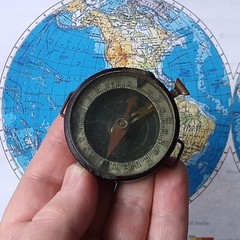 Vintage Soviet Antique Military Wrist Compass, USSR Sports Compass. ORIGINAL