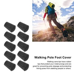 10pcs Hiking Pole Feet Cover Durable Rubber For Enhanced Stability Premium