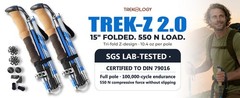 Trekology Trek-Z Collapsible Hiking & Trekking Poles – Balance Support for Senio