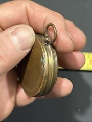 Brass Compass, Possibly Boy Scout, 1 3/4″ With Attachment For Chain, No Cover