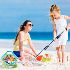 Beachcombing Beach Sand Scoop Adjustable Handle Anti-slip Grip For Sea Glass