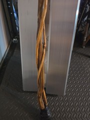 48″ Hand Carved Finished Wood Twisted Curled Hiking Walking Stick Cane