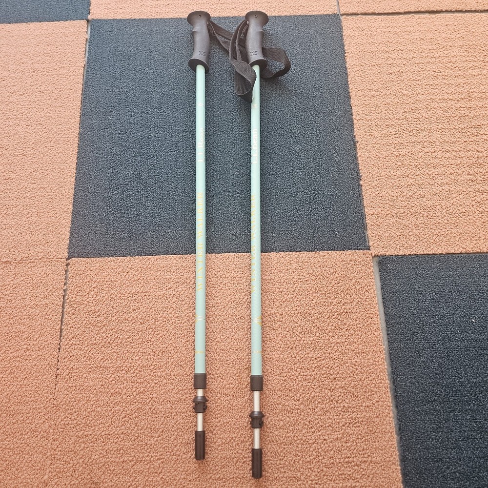 LL Bean Winter Walker Walking Hiking Sticks Set Telescopic Pole 100-130cm Bk1a