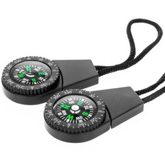 2pk Zipper Pull Mini Pocket Compass Survival Gear Prepper Supplies