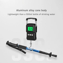AOLIKES Aluminum Telescopic Hiking Poles Walking Stick 4-Section 50-110cm