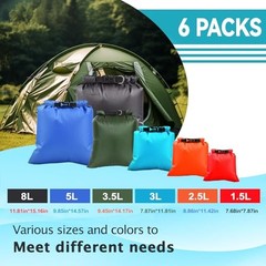 6PCS Wet Dry Bag Set – Waterproof Bags for Swimming & Beach, Lightweight Water