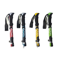 5 Section Outdoor Fold Trekking Pole Camping Portable Walking Hiking Stick for N