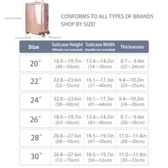 Clear Suitcase Cover PVC Protector with Zip, Waterproof 22inch Full enclosure