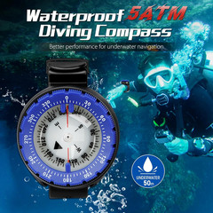 Professional Waterproof Dive Compass with TPU Band for Outdoor Activities