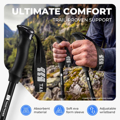 Trekking Poles for Hiking – Collapsible Lightweight 7075 Aluminum Hiking Sticks,