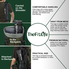 Collapsible Trekking Poles for Hiking – Lightweight Folding Walking Sticks for M