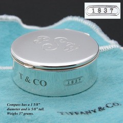Tiffany & Co. Sterling Silver “1837 Makers Collection” Compass, with Orig. Pouch