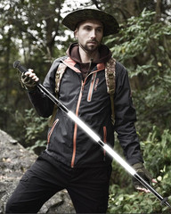 LED Glow Trekking Pole, Glowing Tactical Survival Hiking Stick, Light-Up Walking