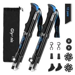 , Trekking Poles, Folding and Shockproof, 110 130 cm, 5 Sections of Aluminium…