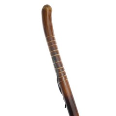 Natural Wood Walking Stick Root Head Carved Grip Steel Spike 1 Pc