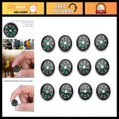 20mm Mini Pocket Oil Compass – 12 Pack for Hiking, Camping & Outdoor Adventures