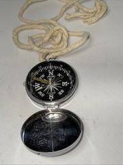 Vintage Pocket Compass Edge Mark Black Made In Japan