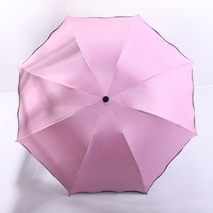 Floral Color Changing Umbrella 3 Fold Design for All Weather Conditions