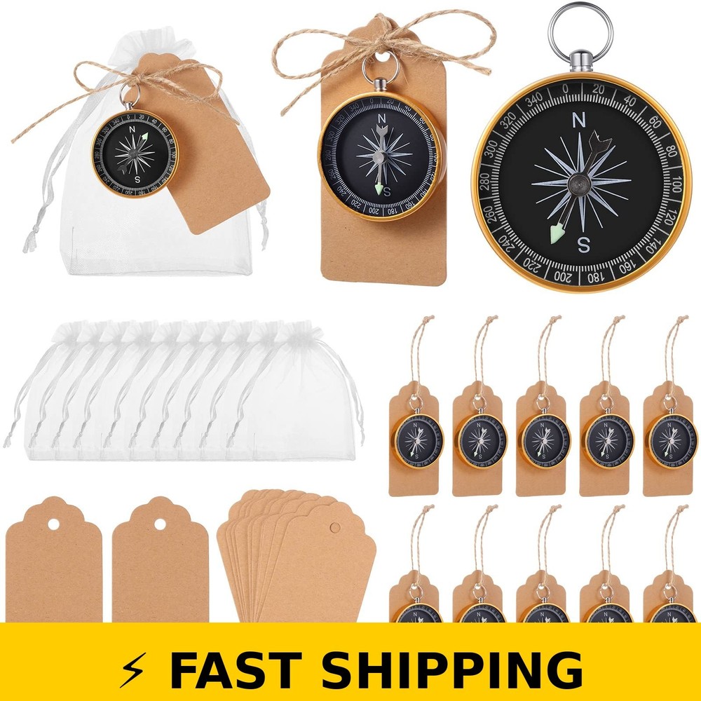 TaoBary 60 Pcs Mini Compasses Party Favors Set for Weddings & Travel