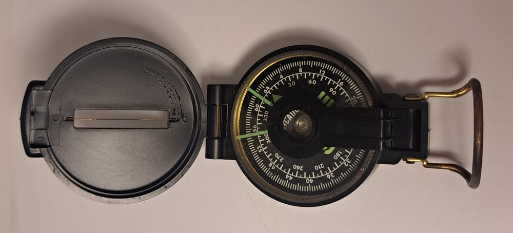 Vintage Engineer Lensatic Compass 2” Liquid Filled Working