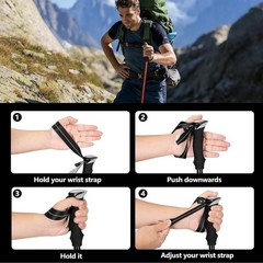 Aluminum Alloy 7075 Adjustable Collapsible Trekking Pole – 1 Pack