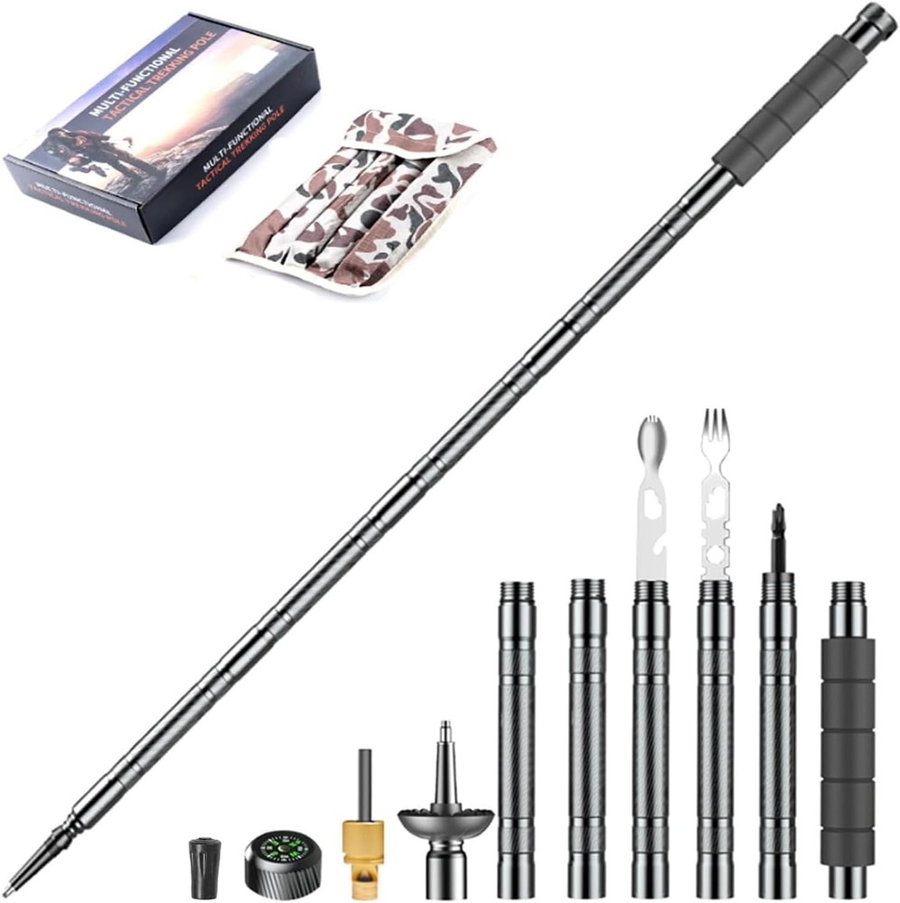 Trekking Pole Tactical Walking Stick, Multifunctional Lightweight Aircraft