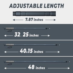 48″ Tactical Hiking Stick – Modular 6-Piece Walking Aid with Compass & Whistle