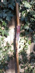 Bamboo Staff – 58″ – Walking Hiking Trekking Stick – Paracord Grip & Strap – #15