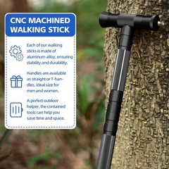 aiGear G2 Tactical Hiking Stick 5 Section Heavy Duty